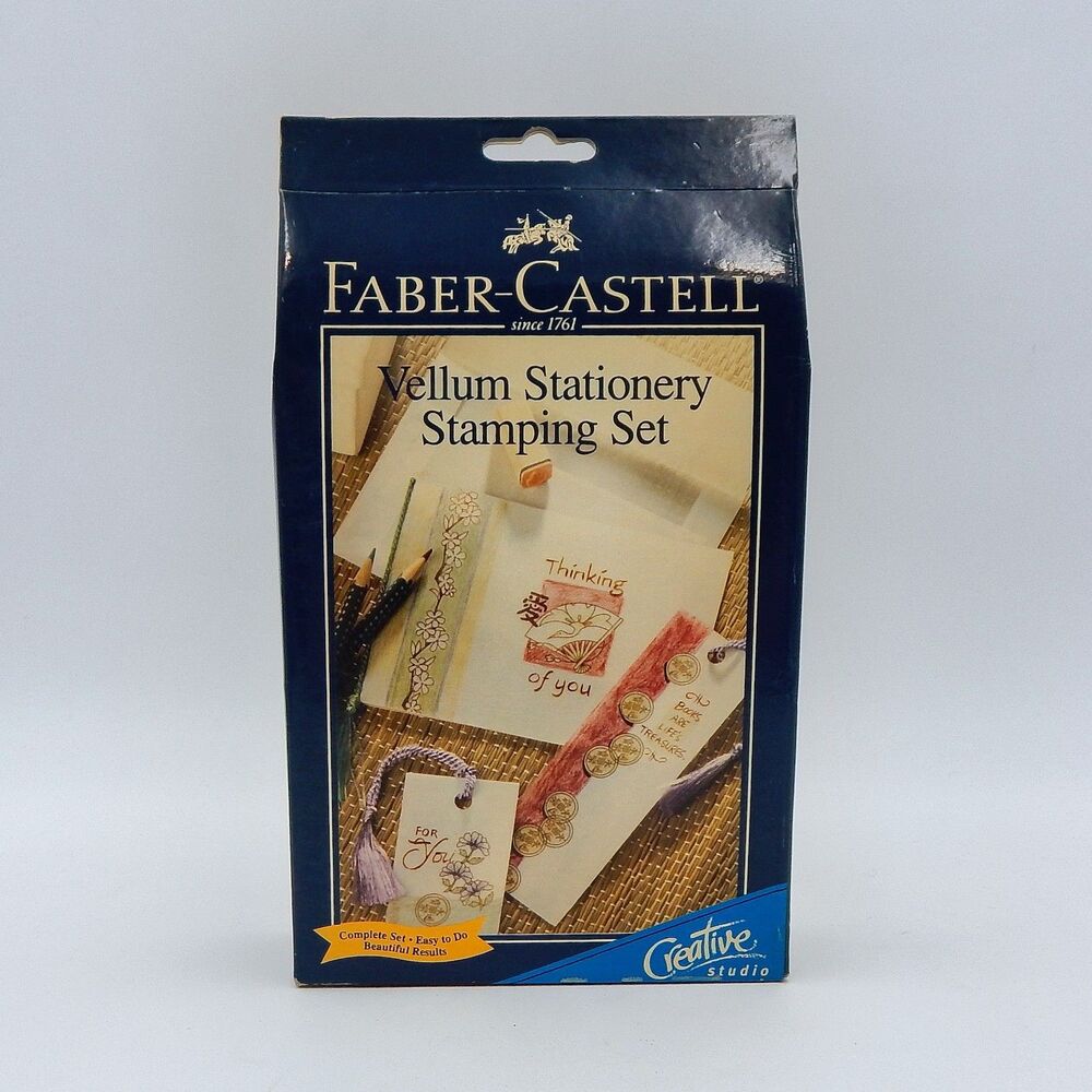 Faber-Castell Creative Studio Vellum Stationery Stamping Set Card Creating